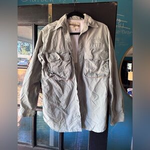 Cabela's Men's Casual Gray Button Down Shirt